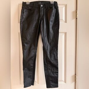 Lucky Brand Charlie Shimmery Black Skinny Pants